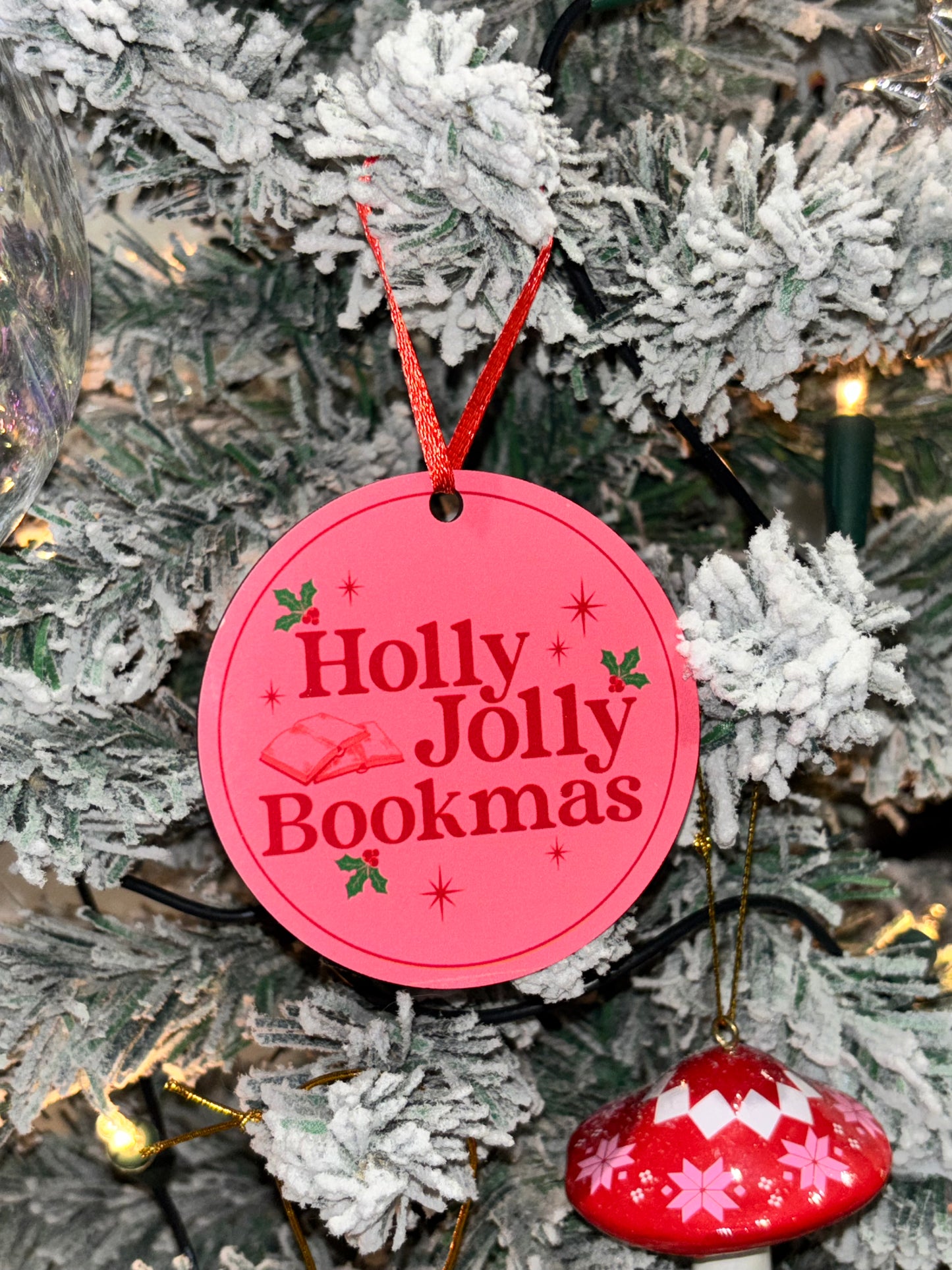 Holly Jolly Bookmas Decoration