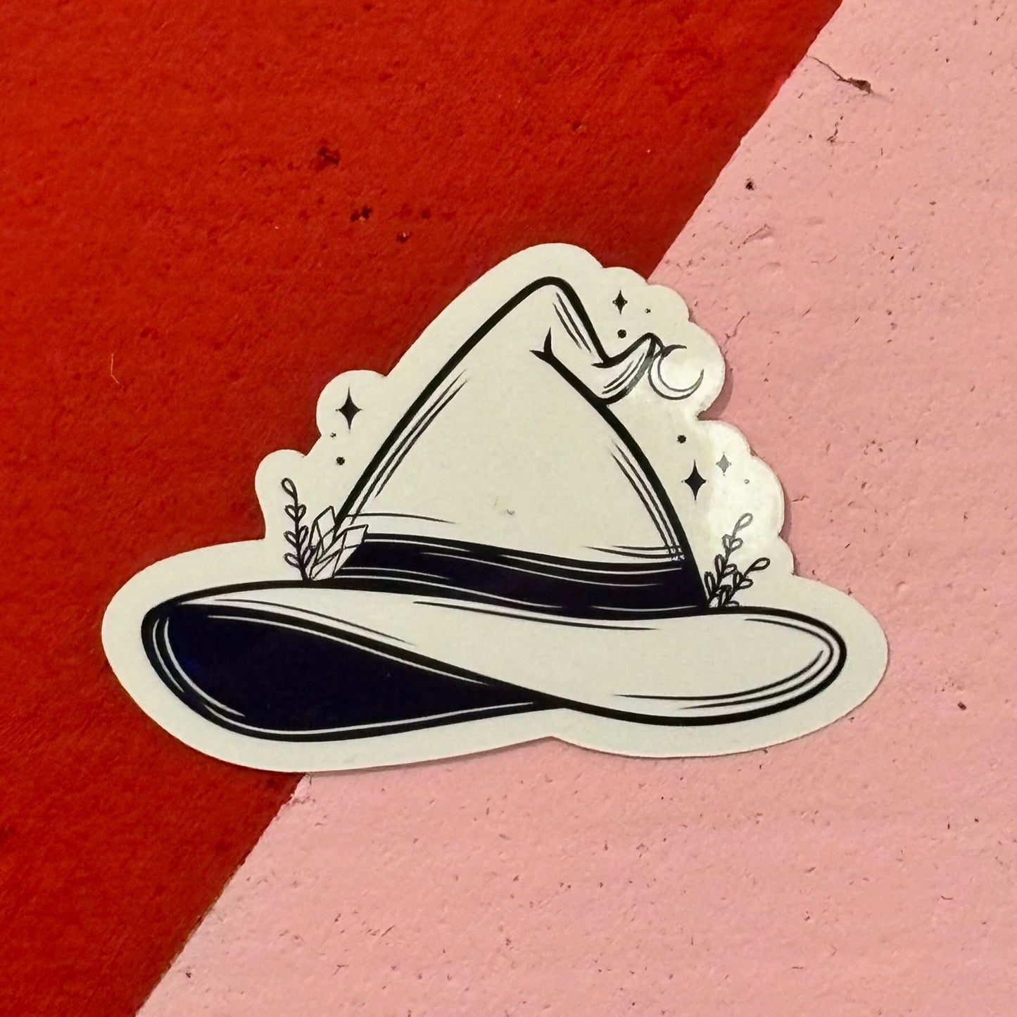 Crystal Witch Hat Vinyl Sticker