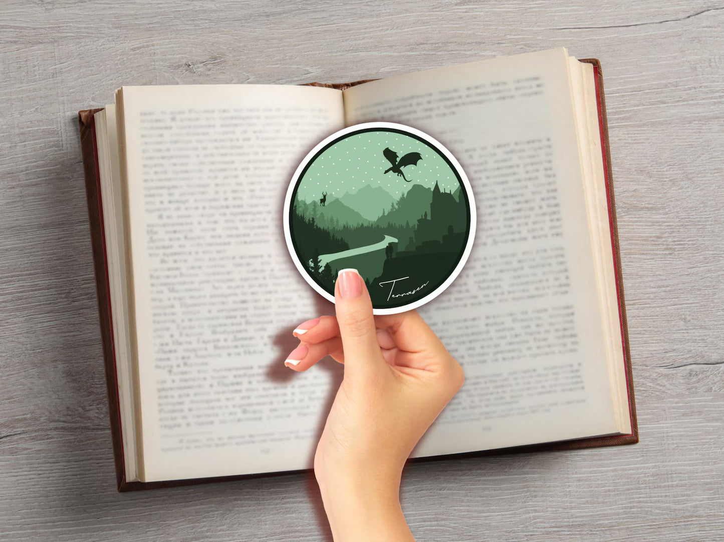 Terrasen Throne of Glass landscape Matte Sticker