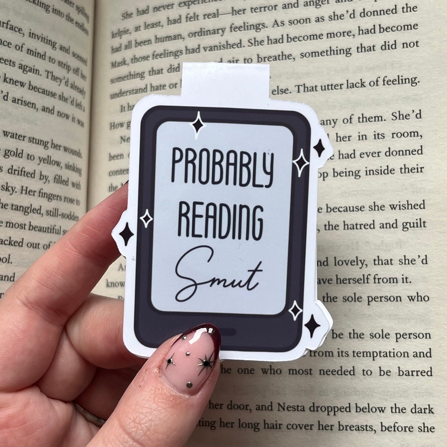 'Probably Reading Smut' Magnetic Bookmark
