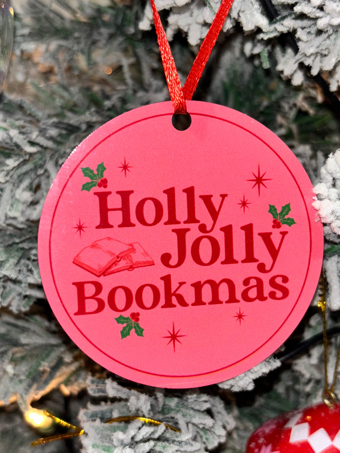 Holly Jolly Bookmas Decoration